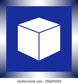Box sign icons, vector illustration. Flat design style