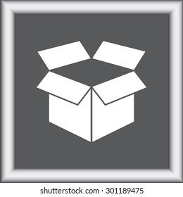 Box sign icons, vector illustration. Flat design style