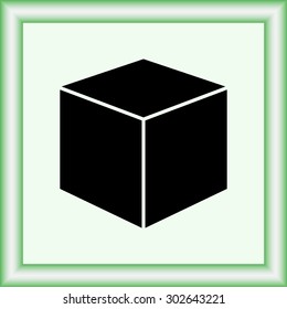 Box sign icons, vector illustration. Flat design style