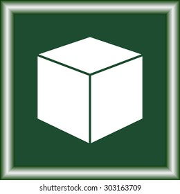 Box sign icons, vector illustration. Flat design style