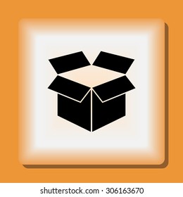 Box sign icons, vector illustration. Flat design style