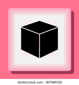 Box sign icons, vector illustration. Flat design style