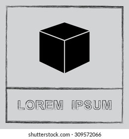 Box sign icons, vector illustration. Flat design style