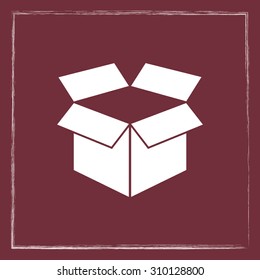 Box sign icons, vector illustration. Flat design style