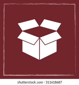 Box sign icons, vector illustration. Flat design style
