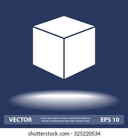 Box sign icons, vector illustration. Flat design style