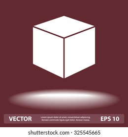 Box sign icons, vector illustration. Flat design style