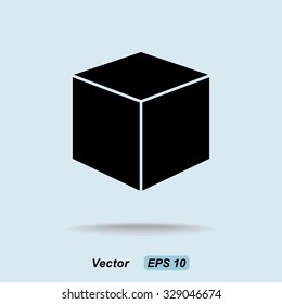 Box sign icons, vector illustration. Flat design style