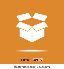 Box sign icons, vector illustration. Flat design style