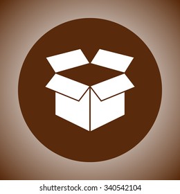 Box sign icons, vector illustration. Flat design style