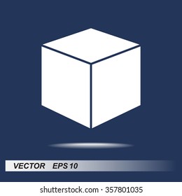Box sign icons, vector illustration. Flat design style