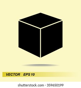 Box sign icons, vector illustration. Flat design style