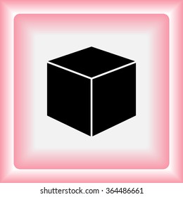 Box sign icons, vector illustration. Flat design style