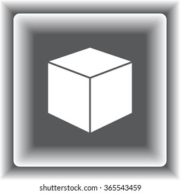 Box sign icons, vector illustration. Flat design style