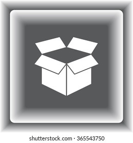 Box sign icons, vector illustration. Flat design style
