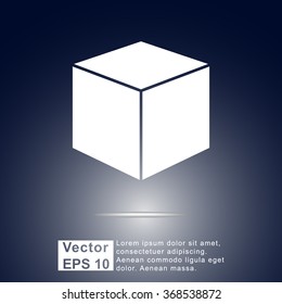 Box sign icons, vector illustration. Flat design style