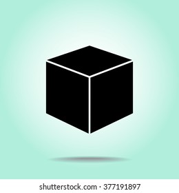 Box sign icons, vector illustration. Flat design style