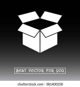 Box sign icons, vector illustration. Flat design style