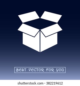 Box sign icons, vector illustration. Flat design style