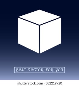 Box sign icons, vector illustration. Flat design style