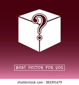Box sign icons, vector illustration. Flat design style