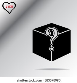 Box sign icons, vector illustration. Flat design style