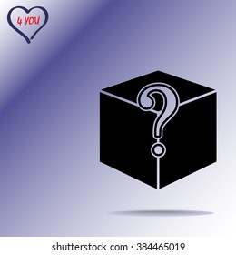 Box sign icons, vector illustration. Flat design style