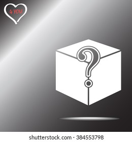 Box sign icons, vector illustration. Flat design style