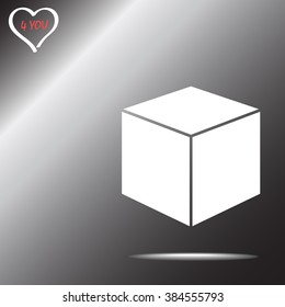 Box sign icons, vector illustration. Flat design style