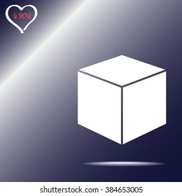 Box sign icons, vector illustration. Flat design style