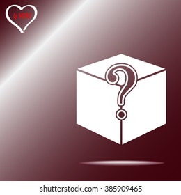 Box sign icons, vector illustration. Flat design style