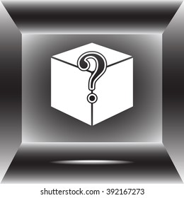 Box sign icons, vector illustration. Flat design style