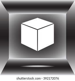 Box sign icons, vector illustration. Flat design style