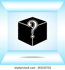 Box sign icons, vector illustration. Flat design style