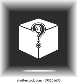 Box sign icons, vector illustration. Flat design style