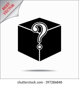 Box sign icons, vector illustration. Flat design style