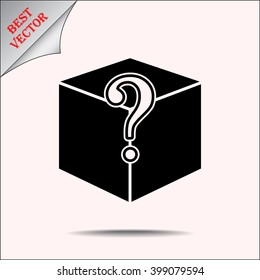 Box sign icons, vector illustration. Flat design style
