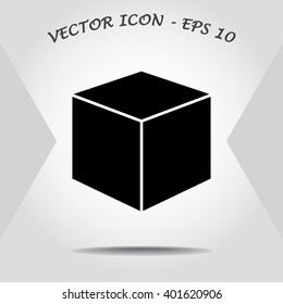 Box sign icons, vector illustration. Flat design style