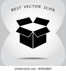 Box sign icons, vector illustration. Flat design style