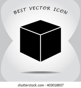 Box sign icons, vector illustration. Flat design style