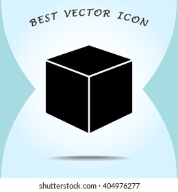 Box sign icons, vector illustration. Flat design style