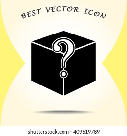 Box sign icons, vector illustration. Flat design style