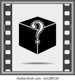 Box sign icons, vector illustration. Flat design style