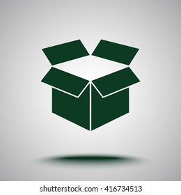 Box sign icons, vector illustration. Flat design style