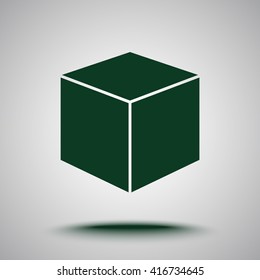 Box sign icons, vector illustration. Flat design style