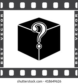 Box sign icons, vector illustration. Flat design style