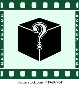 Box sign icons, vector illustration. Flat design style