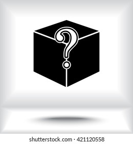 Box sign icons, vector illustration. Flat design style