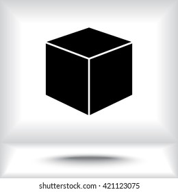 Box sign icons, vector illustration. Flat design style