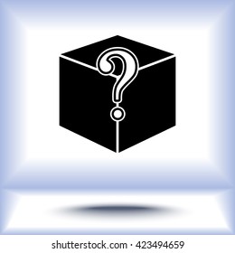 Box sign icons, vector illustration. Flat design style
